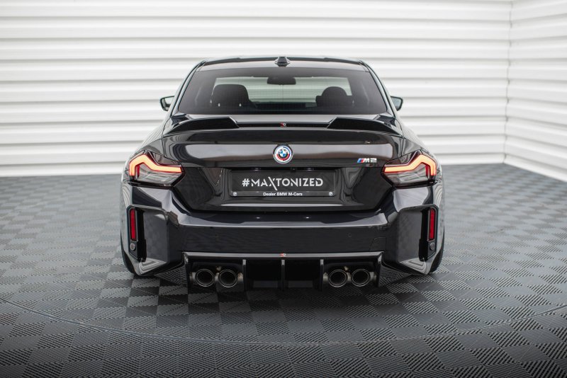 Maxton Diffusor Heck Ansatz V.1 für BMW M2 G87 schwarz Hochglanz BM-M2-G87-RS1-G