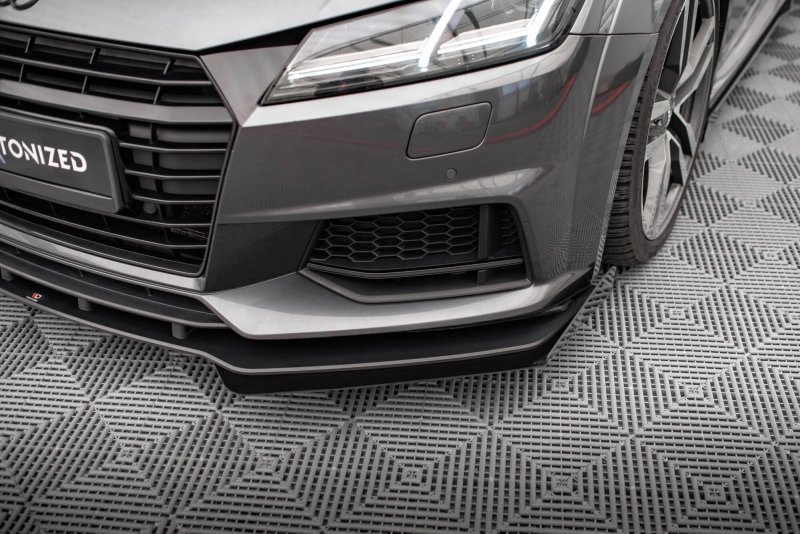 Maxton Front Flaps Audi TT S / S-Line 8S schwarz Hochglanz AUTT3SLINECNC-FSF1-G
