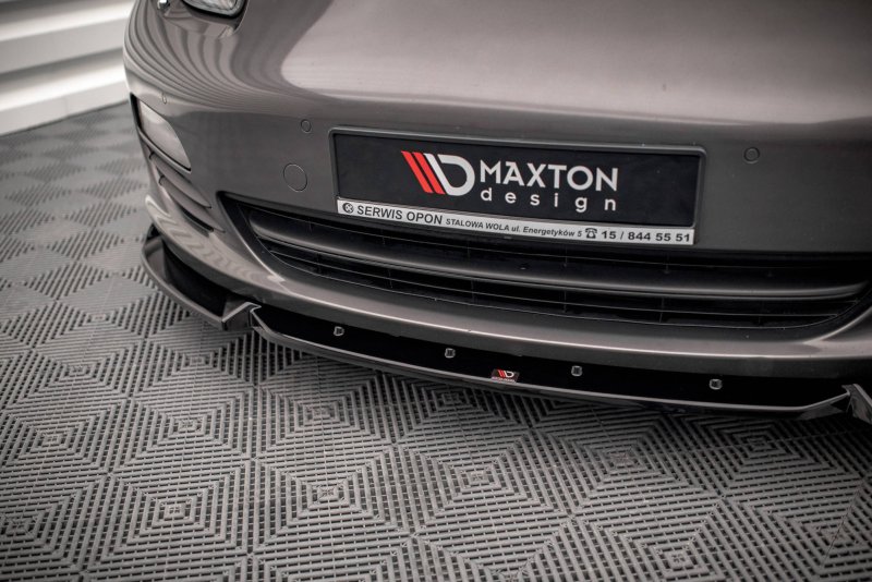 Maxton Front Ansatz V.2 für Porsche Panamera / Panamera Diesel 970 schwarz Hochglanz PO-PA-970-FD2-G