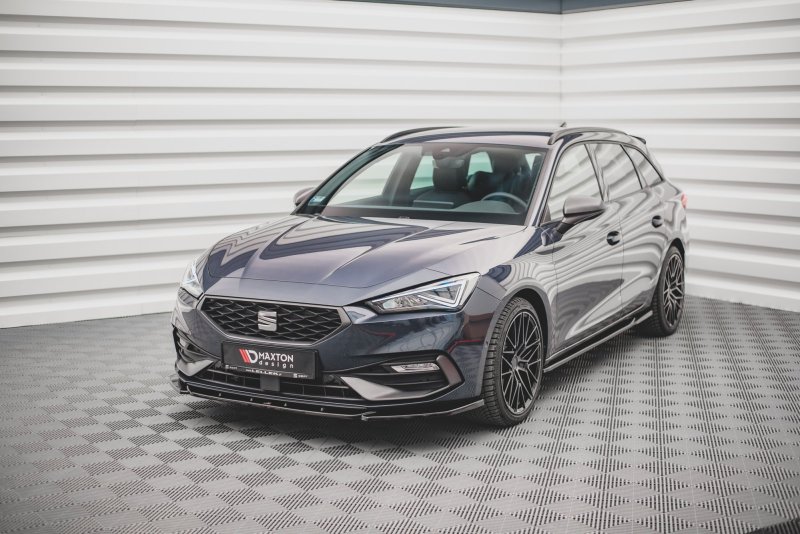 Maxton Front Ansatz V.2 für Seat Leon FR Mk4 schwarz Hochglanz SE-LE-4-FR-FD2-G