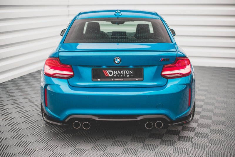 Maxton Heck Ansatz Flaps Diffusor V.2 für BMW M2 F87 schwarz Hochglanz BM-2-87-M-RSD2-G