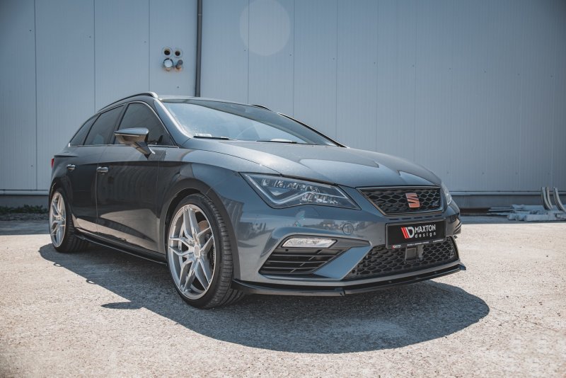 Maxton Front Ansatz V.6 für Seat Leon Cupra / FR Mk3 FL schwarz Hochglanz SE-LE-3F-CU-FD6-G