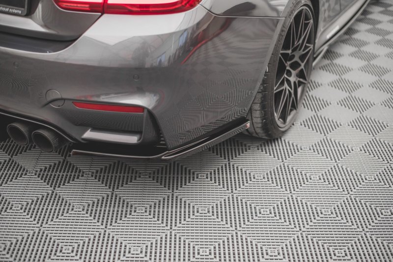 Maxton Heck Ansatz Flaps Diffusor V.1 für BMW M4 F82 schwarz Hochglanz BM-4-82-M-RSD1-G