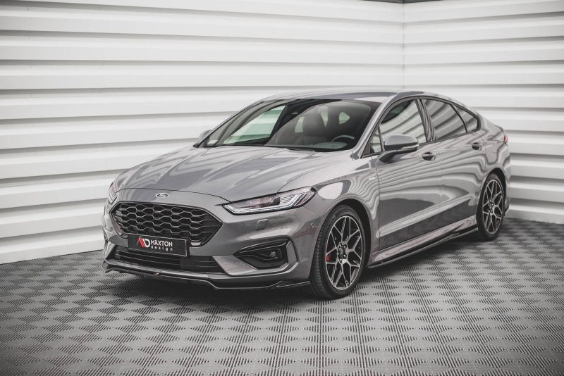 Maxton Seitenschweller Ansatz für Ford Mondeo ST-Line Mk5 Facelift schwarz Hochglanz FO-MO-5F-STLINE-SD1-G