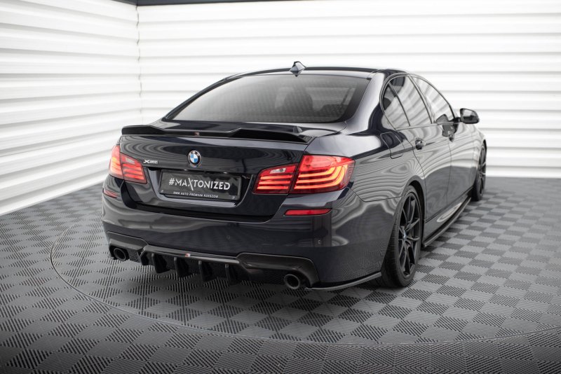 Maxton Spoiler CAP Abrisskante 3D BMW 5er M-Paket F10 schwarz Hochglanz BM-5-10-MPACK-CAP1-G