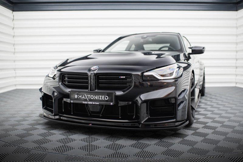 Maxton Front Ansatz V.4 für BMW M2 G87 schwarz Hochglanz BM-M2-G87-FD4-G