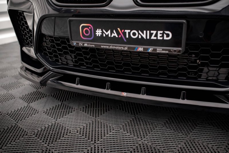 Maxton Front Ansatz V.2 für BMW X6 M F96 schwarz Hochglanz BM-X6-F96-M-FD2-G