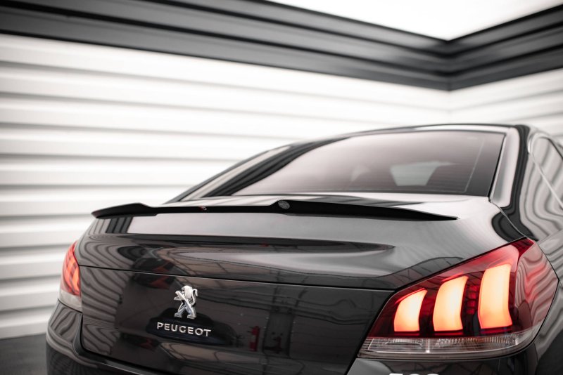 Maxton Spoiler CAP für Peugeot 508 GT Mk1 Facelift schwarz Hochglanz PE-508-1F-GT-CAP1-G