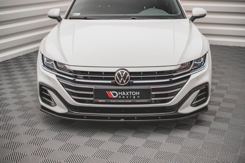 Maxton Front Ansatz V.2 für Volkswagen Arteon R-Line Facelift schwarz Hochglanz VW-AR-1F-RLINE-FD2-G