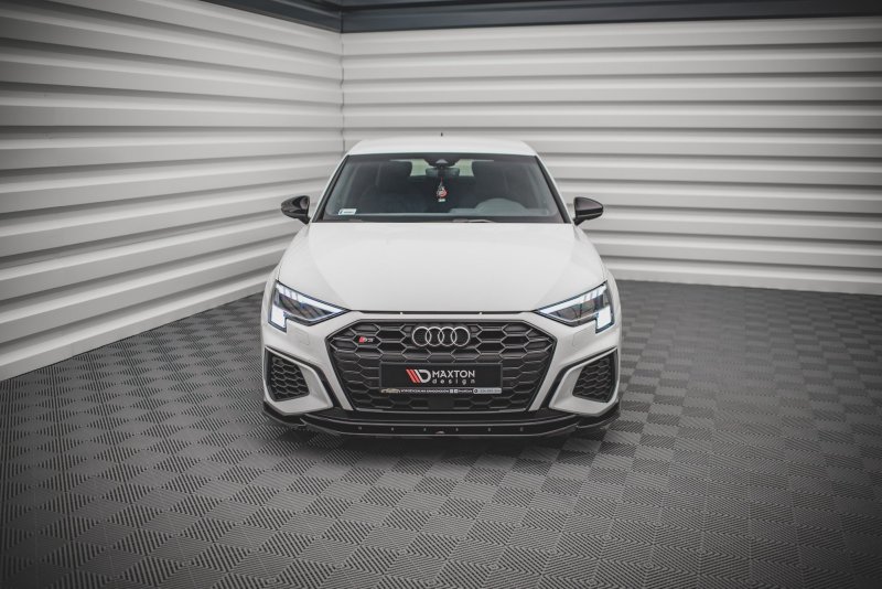 Maxton Front Ansatz V.4 für Audi S3 / A3 S-Line 8Y schwarz Hochglanz AU-A3-8Y-SLINE-FD4-G