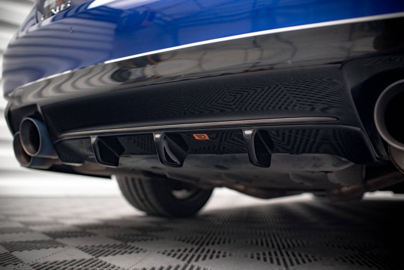 Preview: Maxton Diffusor Heck Ansatz für Lexus GS F Mk4 Facelift Carbon Look LE-GSF-4F-RS1-C