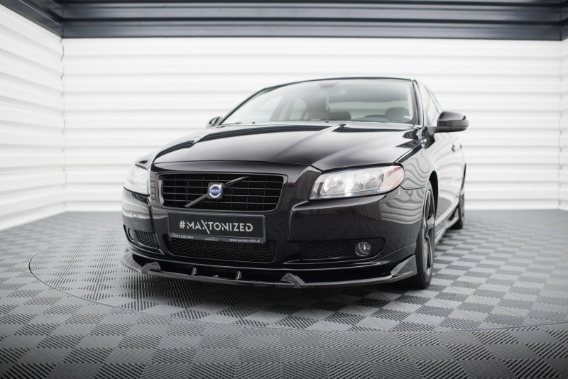 Maxton Front Ansatz Volvo S80 Mk2 schwarz Hochglanz VO-S80-3-FD1-G