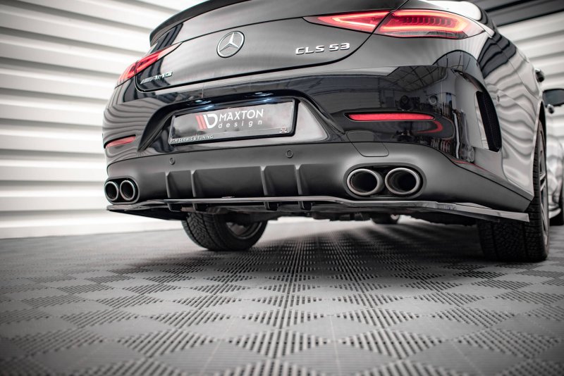 Maxton Mittlerer Diffusor Heck Ansatz DTM Look für Mercedes-AMG CLS 53 C257 schwarz Hochglanz ME-CLS-257-53-RD1G+RD2-G