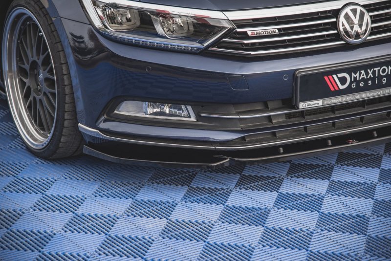 Maxton Front Ansatz V.1 für Volkswagen Passat B8 schwarz Hochglanz VW-PA-B8-FD1-G