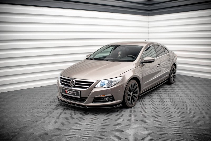 Maxton Seitenschweller Ansatz für V.2 für Volkswagen Passat CC schwarz Hochglanz VW-PA-CC-SD2-G