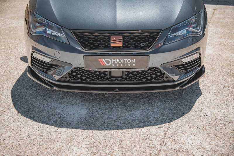 Maxton Front Ansatz V.5 für Seat Leon Cupra / FR Mk3 FL schwarz Hochglanz SE-LE-3F-CU-FD5-G