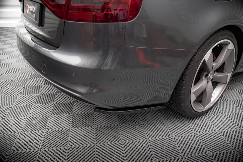Maxton Heck Ansatz Flaps Diffusor V.2 Audi A4 S-Line Avant B8 Facelift schwarz Hochglanz AU-A4-B8F-SLINE-AV-RSD2-G