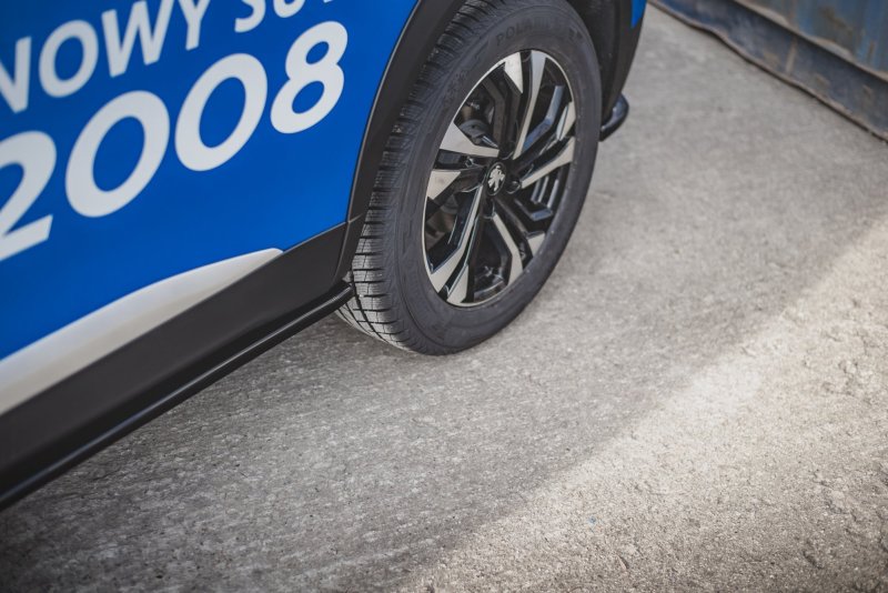 Maxton Seitenschweller Ansatz für Peugeot 2008 Mk2 schwarz Hochglanz PE-2008-2-SD1-G
