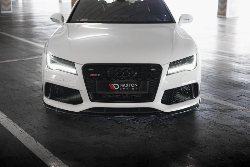 Maxton Front Ansatz V.3 Audi RS7 C7 schwarz Hochglanz AU-RS7-1F-FD3-G