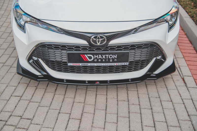 Maxton Front Ansatz V.1 für Toyota Corolla XII Touring Sports/ Hatchback schwarz Hochglanz TO-CO-12-FD1-G