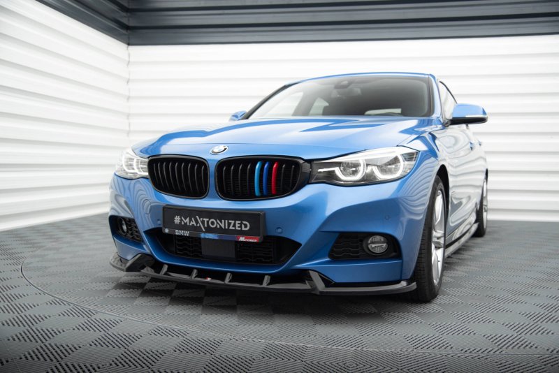 Maxton Front Ansatz V.1 BMW 3er GT M-Paket F34 schwarz Hochglanz BM-3-34-GT-MPACK-FD1-G