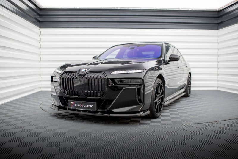 Maxton Front Ansatz V.1 für BMW 7 M-Paket / M760e G70 schwarz Hochglanz BM-7-G70-MPACK-FD1-G