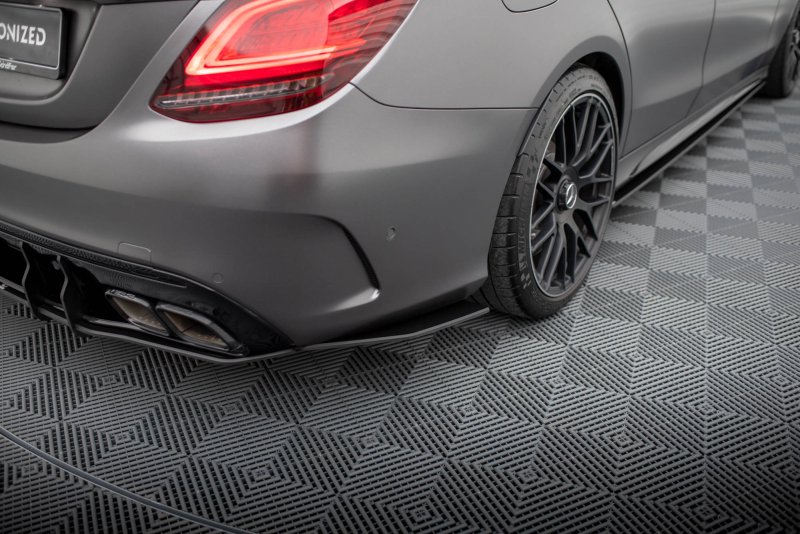 Maxton Street Pro Heck Ansatz Flaps Diffusor Mercedes-AMG C63 Limousine / Kombi W205 Facelift MEC205F63CNC-RSD1BRB