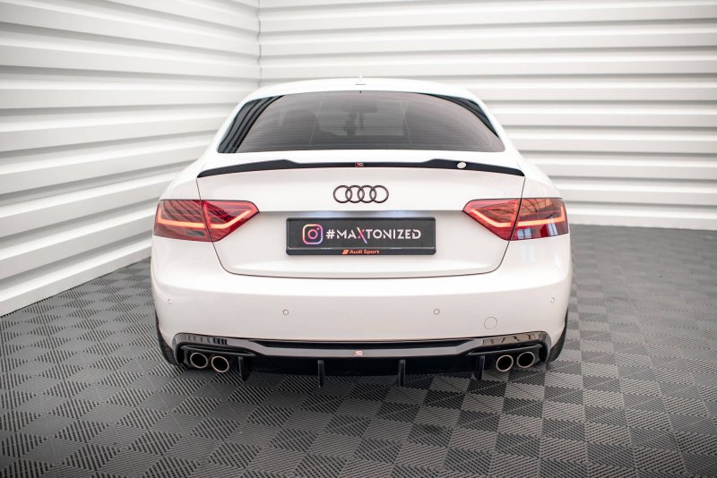 Maxton Diffusor Heck Ansatz Audi A5 8T Facelift (Version mit Doppelauspuff auf beiden Seiten) AU-A5-1F-RS1GOO_OO