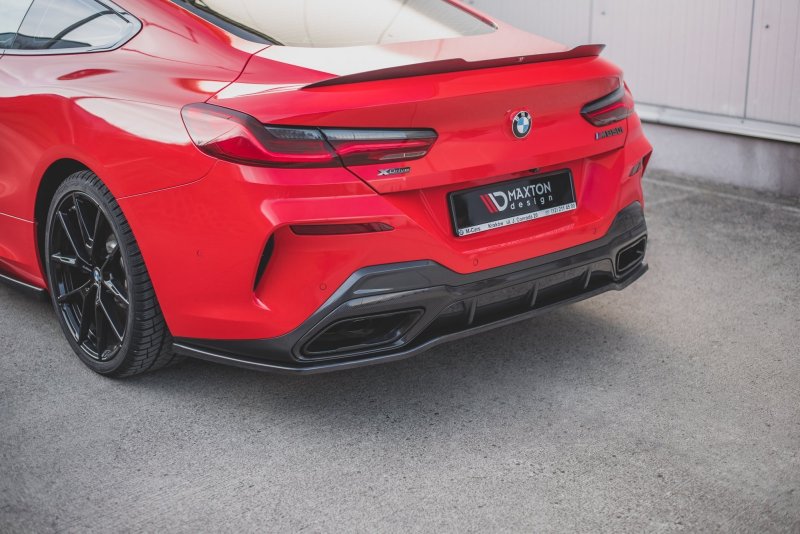Maxton Mittlerer Diffusor Heck Ansatz für BMW 8 Coupe M-Paket G15 schwarz Hochglanz BM-M850-G15-RD1-G