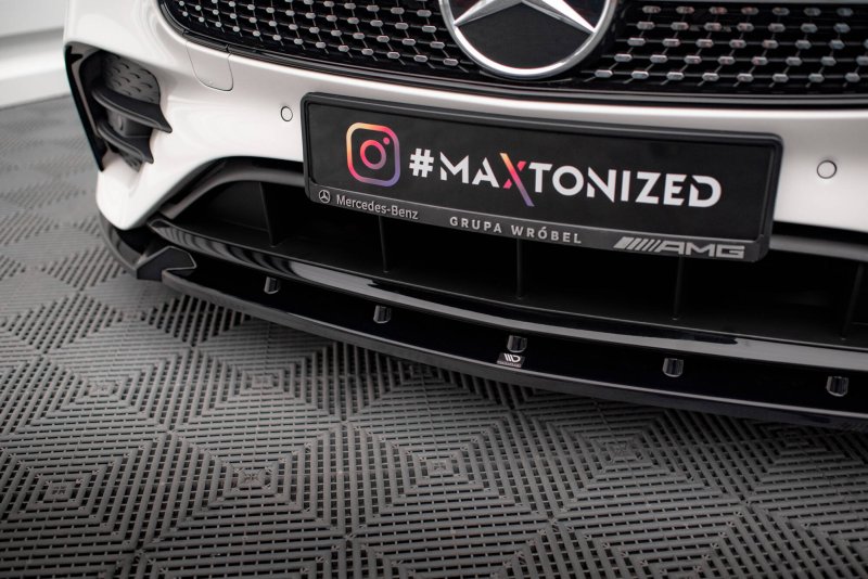 Maxton Front Ansatz V.2 Mercedes-Benz E-Klasse W213 Coupe Facelift (C238 Facelift) / Cabriolet (A238 Facelift) AMG-Line / 53 AMG schwarz Hochglanz ME-E-213F-AMGLINE-C-FD2-G