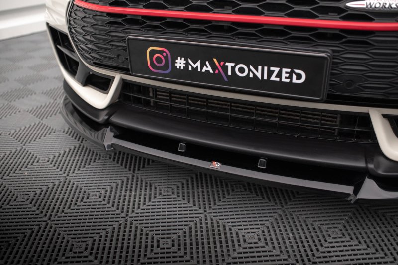 Maxton Front Ansatz V.1 für Mini Cooper Clubman John Cooper Works F54 Facelift schwarz Hochglanz MC-CM-2F-JCW-FD1-G