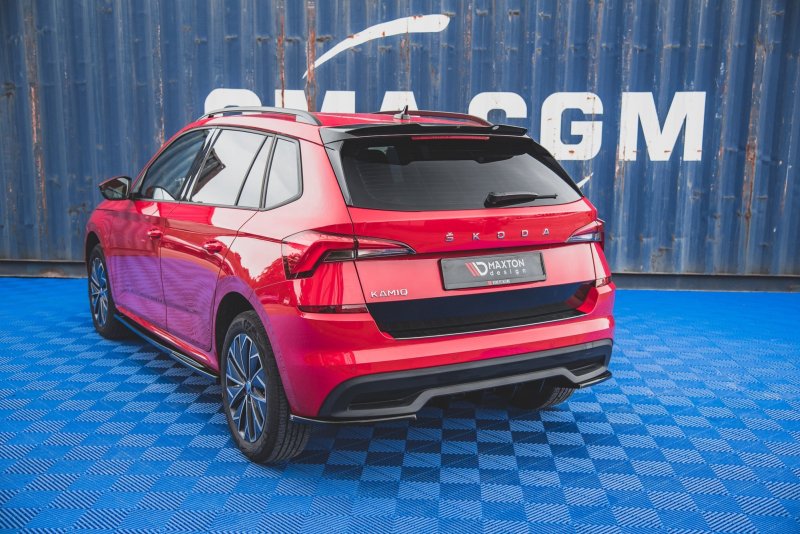 Maxton Diffusor Heck Ansatz für Skoda Kamiq schwarz Hochglanz SK-KM-1-RS1-G