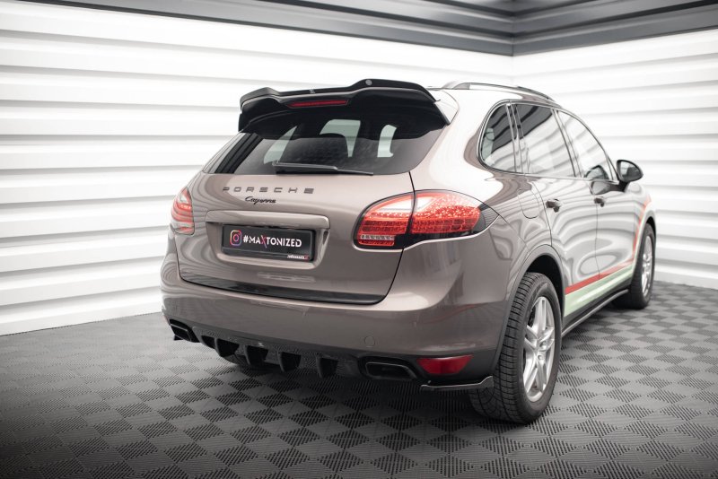 Maxton Spoiler CAP für Porsche Cayenne Mk2 schwarz Hochglanz PO-CAY-2-CAP1-G