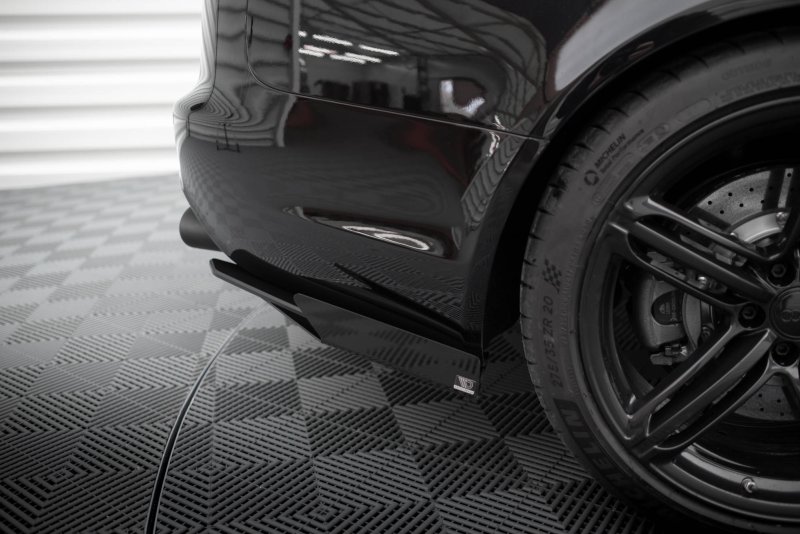 Maxton Street Pro Heck Ansatz Flaps Diffusor +Flaps für Audi RS6 Avant C6 schwarz Hochglanz AURS6C6CNC-RSD1B+RSF1-G