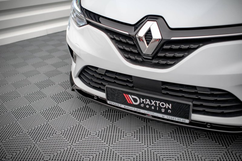 Maxton Front Ansatz V.2 für Renault Clio Mk5 schwarz Hochglanz RE-CL-5-FD2-G