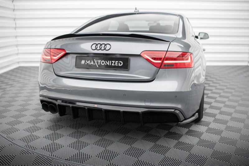 Maxton Diffusor Heck Ansatz Audi A5 S-Line Coupe / Sportback 8T Facelift (Einseitige Doppelauspuffversion) AU-S5-1F-RS1GOO_