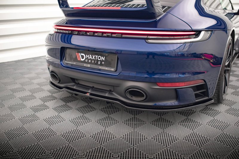 Maxton Mittlerer Diffusor Heck Ansatz DTM Look für V.1 Porsche 911 Carrera Aero 992 schwarz Hochglanz PO-911-992-CA-AERO-RD1G+RD3-G