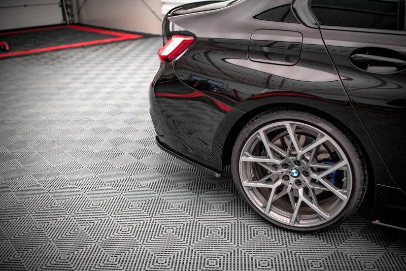 Maxton Heck Ansatz Flaps Diffusor V.4 für BMW M340i G20 / G21 schwarz Hochglanz BM-3-20-MPACK-RSD4-G