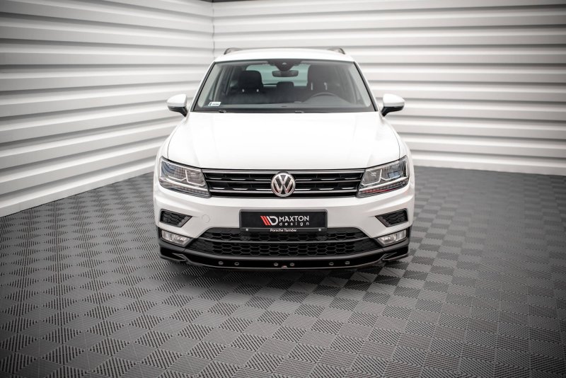 Maxton Front Ansatz für Volkswagen Tiguan Mk2 schwarz Hochglanz VW-TI-2-FD1-G
