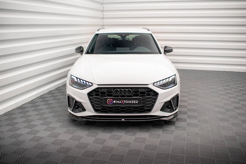 Maxton Front Ansatz V.2 für Audi A4 S-Line / S4 B9 Facelift schwarz Hochglanz AU-A4-B9F-SLINE-FD2-G