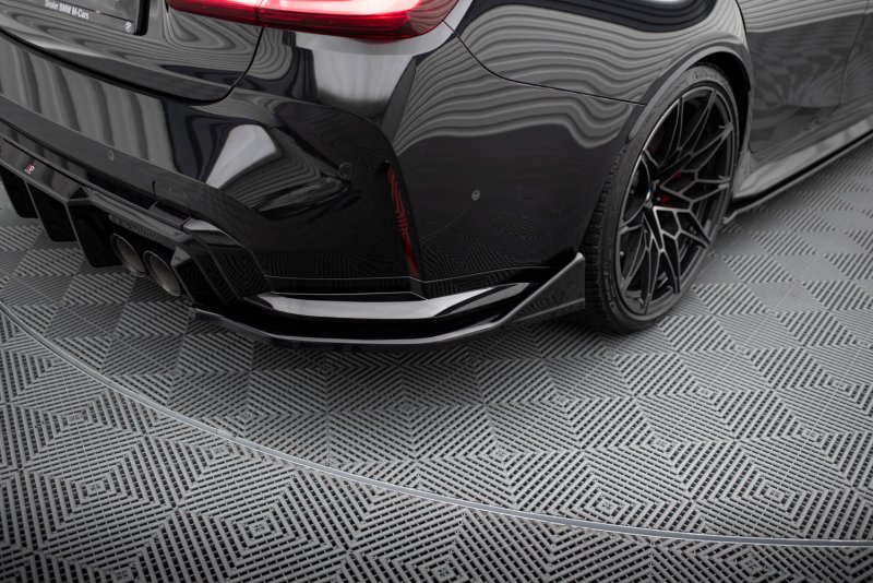Maxton Heck Ansatz Flaps Diffusor V.6 CSL Look (heckansatz v.1) BMW M3 Limousine / Touring G80 / G81 schwarz Hochglanz BM-3-G80-M-RSD6-G