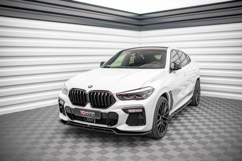 Maxton Front Ansatz V.2 für BMW X6 M-Paket G06 schwarz Hochglanz BM-X6-06-MPACK-FD2G+FD2R-G