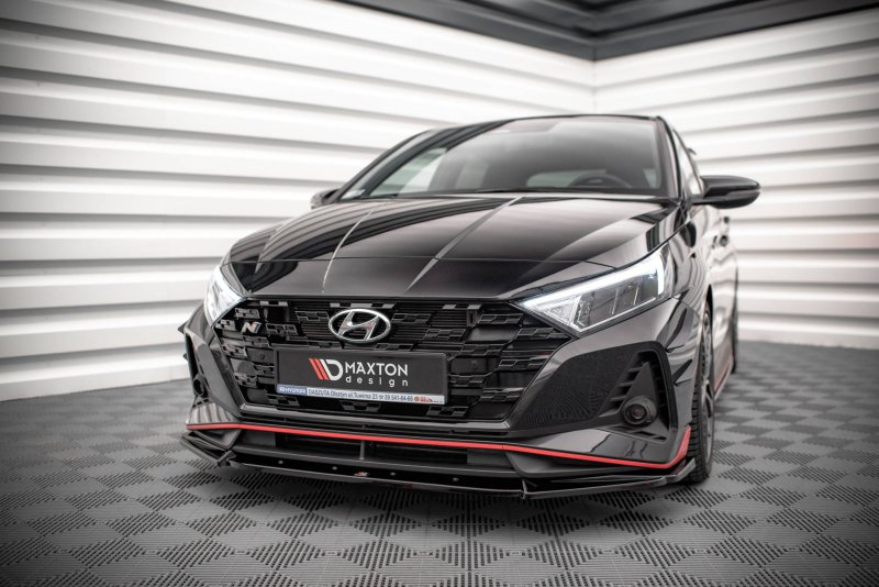 Maxton Front Ansatz V.2 für Hyundai I20 N Mk3 schwarz Hochglanz HY-I20-3-N-FD2-G