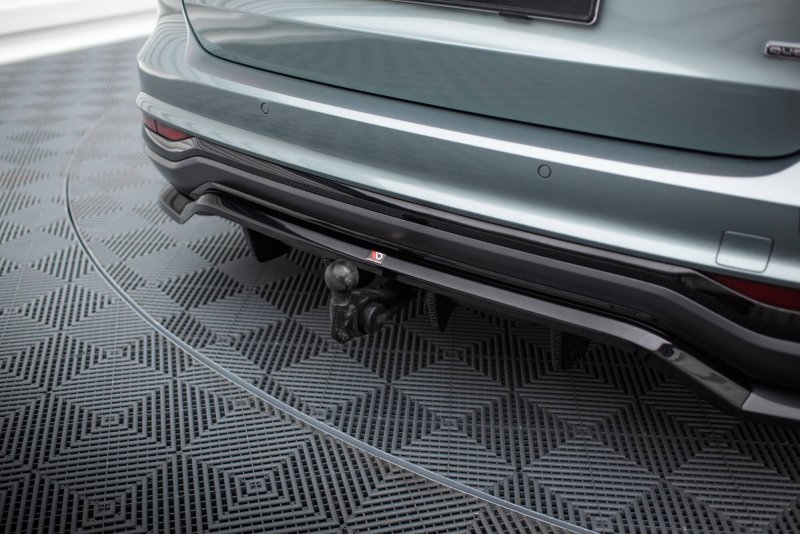 Maxton Mittlerer Cup Diffusor Heck Ansatz Audi A6 Allroad C8 schwarz Hochglanz AU-A6-C8-AR-RD1G+RD2-G