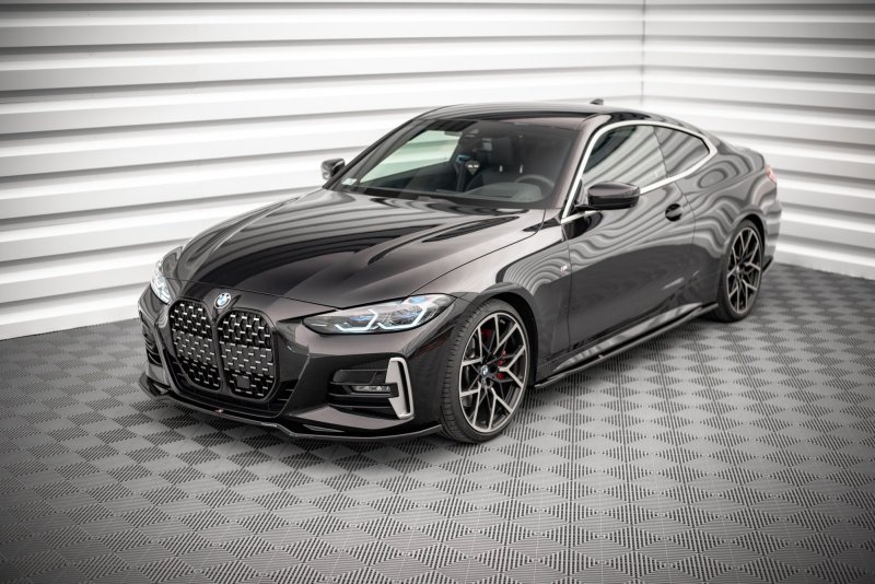 Maxton Front Ansatz V.3 für BMW 4er M-Paket G22 schwarz Hochglanz BM-4-G22-MPACK-FD3-G