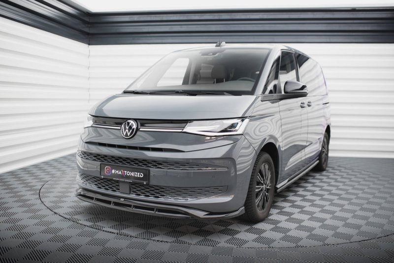 Maxton Front Ansatz V.1 VW Multivan T7 schwarz Hochglanz VW-MU-T7-FD1G+FD1R-G