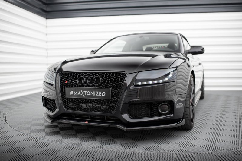Maxton Front Ansatz V.3 Audi S5 / A5 S-Line 8T schwarz Hochglanz AU-S5-1-FD2-G