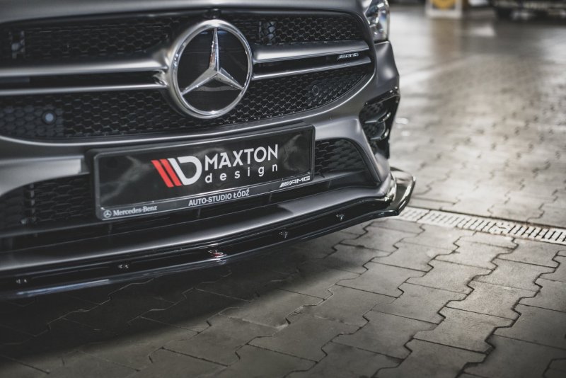 Maxton Front Ansatz V.2 für Mercedes-AMG CLA 35 Aero C118 schwarz Hochglanz ME-CLA-118-35AMG-FD2-G