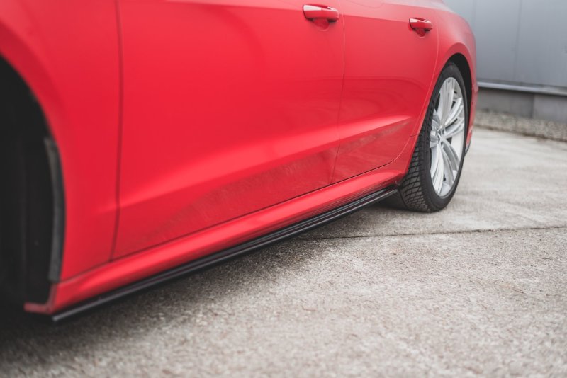 Maxton Seitenschweller Ansatz für Audi A7 C8 S-Line / S7 C8 schwarz Hochglanz AU-A7-C8-SLINE-SD1-G