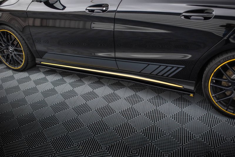 Maxton Seitenschweller Ansatz Mercedes-AMG CLA 45 C117 Facelift schwarz Hochglanz ME-CLA-117-45-AMG-AERO-SD1-G